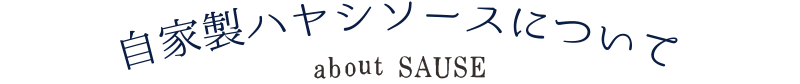 自家製ハヤシソースについて